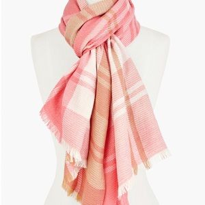 NWT Talbots Colorblock Plaid Oblong Scarf